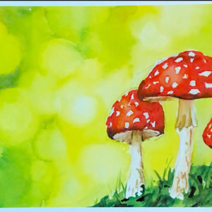 Watercolor Painting - September 14 "Mushrooms"